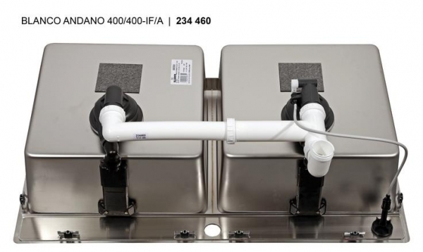 Blanco ANDANO 400/400 IF/A InFino Nerez hedvábný lesk s excentrem PushControl 525249