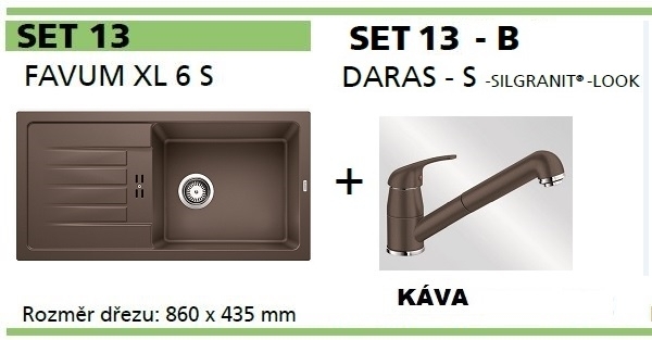 SET FAVUM XL 6 S + DARAS-S káva SET 13-B- káva 22