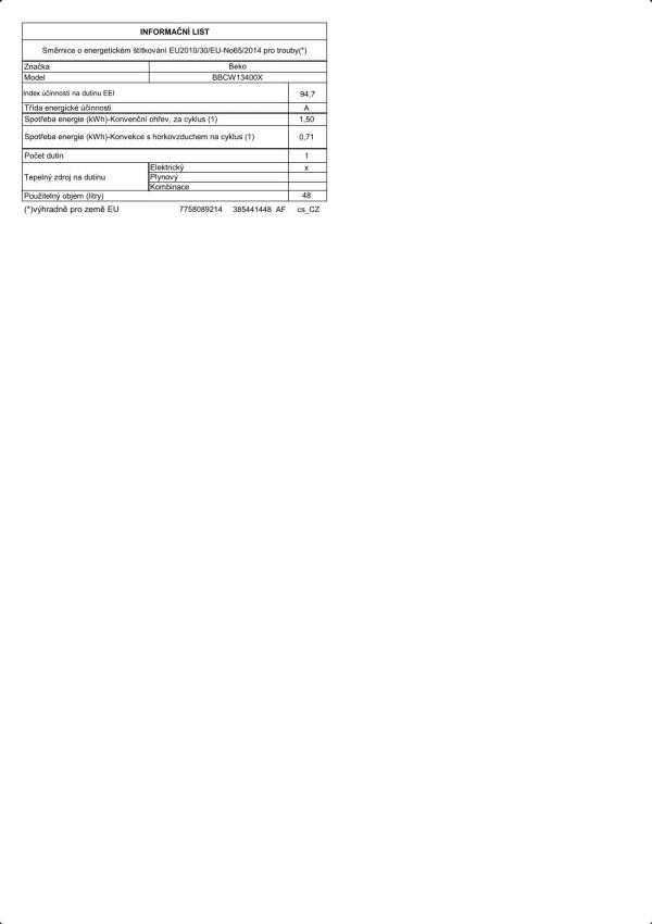 Beko Beyond BBCW13400X