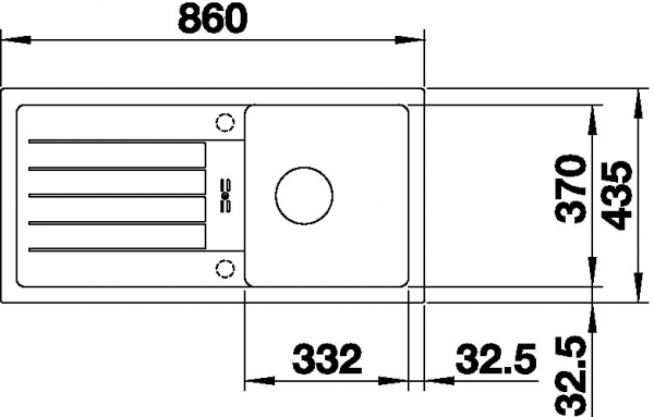 Blanco FAVUM 45 S Silgranit bílá soft oboustranné provedení 527083
