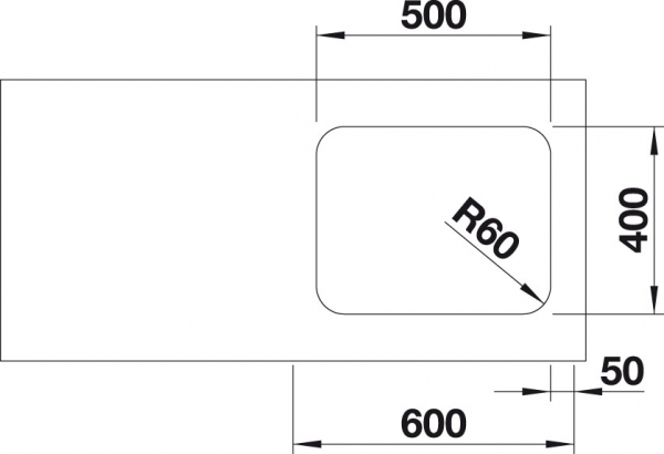 Blanco SUPRA 500 U Nerez kartáčovaný oboustranné provedení bez táhla 518205