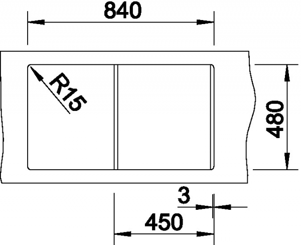 Blanco LEXA 45 S InFino Silgranit tartufo oboustranný s excentrem 524907