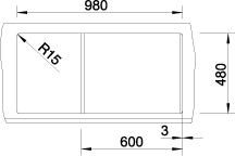 Blanco METRA XL 6 S Silgranit Beton-Style oboustranné provedení s excentrem 525315