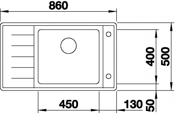 Blanco ANDANO XL 6S-IF Compact InFino nerez hedvábný lesk dřez vpravo 523001