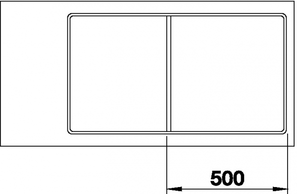Blanco AXIA III 5 S-F InFino silgranit bílá dřez vpravo s excentrem přísluš. sklo 523234