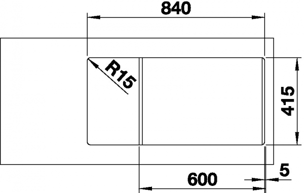 Blanco FAVUM XL 6 S Silgranit černá oboustranné provedení 526082