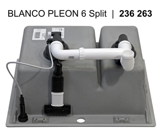 Blanco PLEON 6 Split InFino Silgranit šedá skála s excentrem 523697