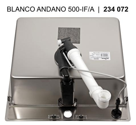 Blanco ANDANO 500 IF/A InFino Nerez hedvábný lesk s excentrem PushControl 525245