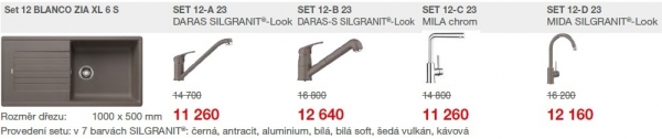 SET 12-A 23 ZIA XL 6 S aluminium + DARAS aluminium SET 12-A 23 aluminium