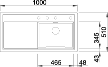 Blanco ZENAR XL 6 S InFino Silgranit bílá soft dřez vpravo s exc. a kráj.deska dřevo 527188