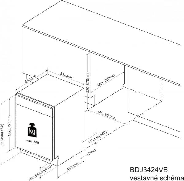 Brandt BDJ3424VB
