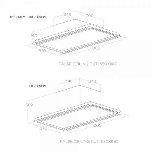 ELICA HILIGHT-W H16 WH/A/100