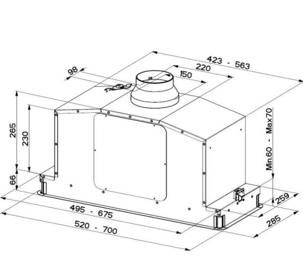 FABER IN-LIGHTEV8BKMATTKL A70