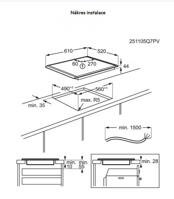 AEG NIH64B30AB + CASHBACK 2.500,- Kč
