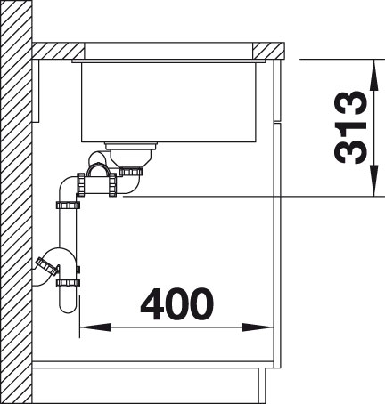 Blanco SUBLINE 340/160 U InFino Silgranit šedá vulkán dřez vlevo BK527345