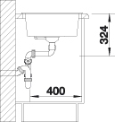 Blanco METRA 9 Silgranit kávová dřez vlevo 515050