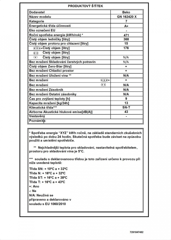 Beko GN 162420 X