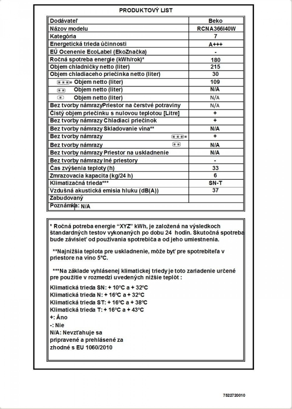Beko RCNA 366 I40W
