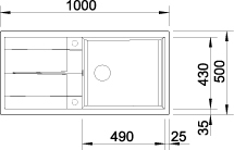 Blanco METRA XL 6 S Silgranit Beton-Style oboustranné provedení 525316