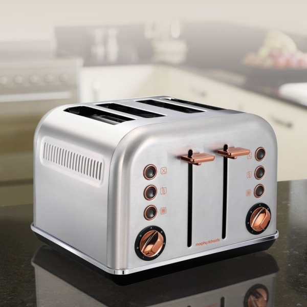 Morphy Richards topinkovač Accents Rosegold Brushed 4S